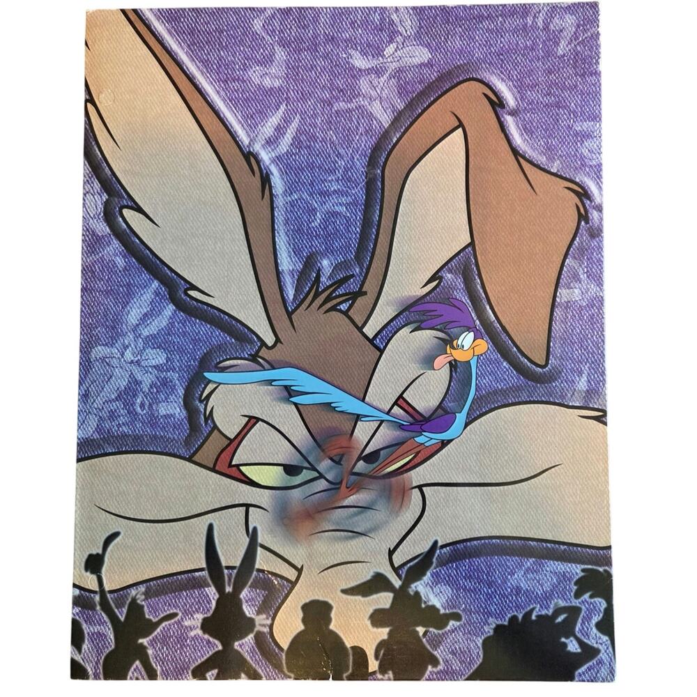 Vintage 1998 Stuart Hall Looney Toons Wile E. Coyote school folder